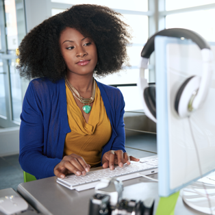 Women Working on Office Computer