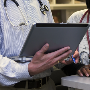 Doctor Collecting Electronic Health Records